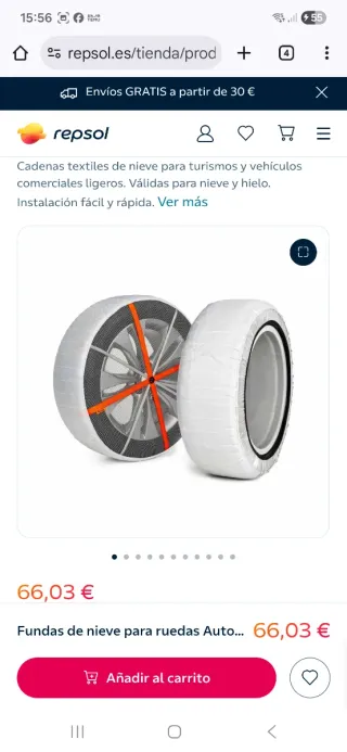 Cadenas de tela para nieve AutoSock Talla 58