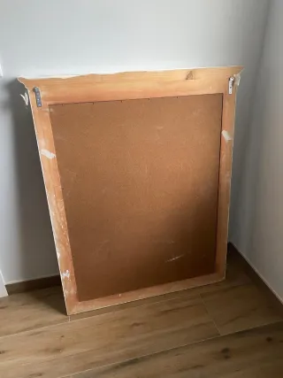 Espejo de madera blanco