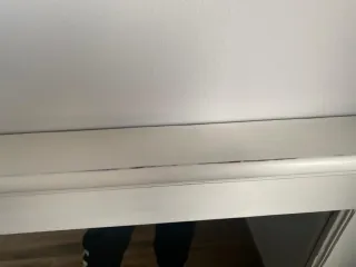 Espejo de madera blanco