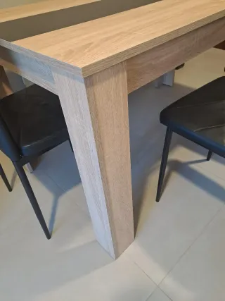 Mesa madera y (negro o blanco)
