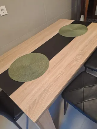 Mesa madera y (negro o blanco)