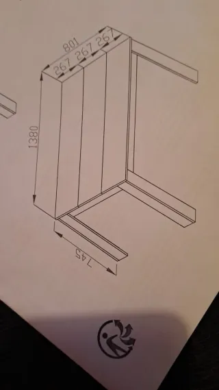 Mesa madera y (negro o blanco)