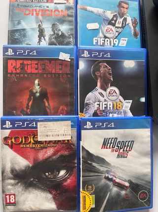 Consola PS4 con 2 mandos y 5 juegos