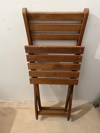 Mesa y Sillas Balcón Madera