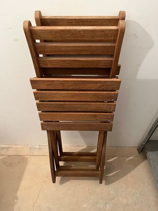 Mesa y Sillas Balcón Madera