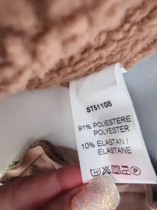 Giacca  tipo montone marrone con bottoni