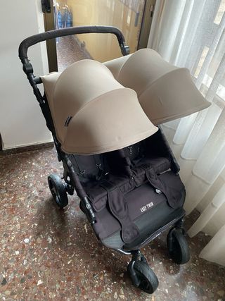 Carrito gemelar Easy Twin capazo y protectores