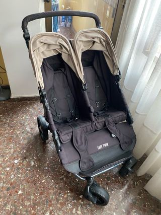 Carrito gemelar Easy Twin capazo y protectores