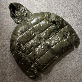 Chaqueta Puffer Verde Oliva Brillante