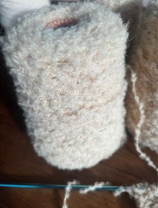 Filato Bouclé Panna Fiammato Oro