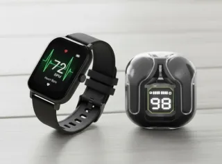 Pack Reloj Inteligente y Auriculares Negros