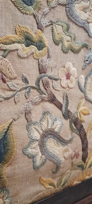 Mueble chimenea seda china antiguo