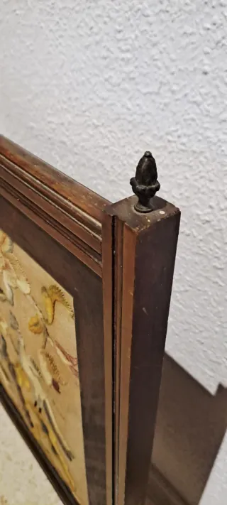 Mueble chimenea seda china antiguo