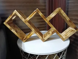 Botellero de madera para 3 botellas de cervezas