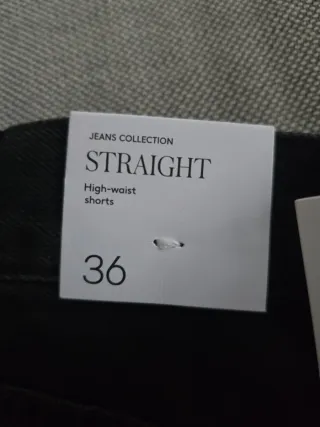 Shorts vaqueros tiro alto negros