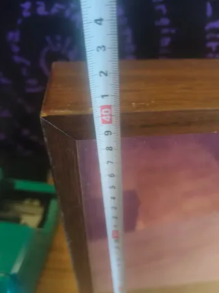 Vitrina expositora madera y cristal