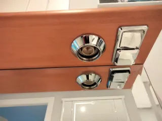 Espejo Baño Madera y Cristal 113x100cm