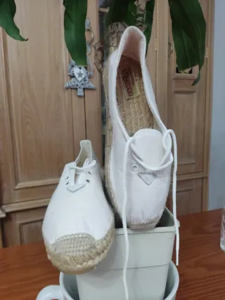 Zapatillas de esparto Viguera blancas