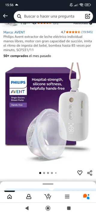 Sacaleches Philips Avent Eléctrico Manos Libres
