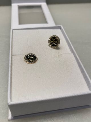 Pendientes Guess Negro y Dorado