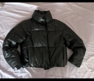 Chaqueta Piel Sintética Zara Negra
