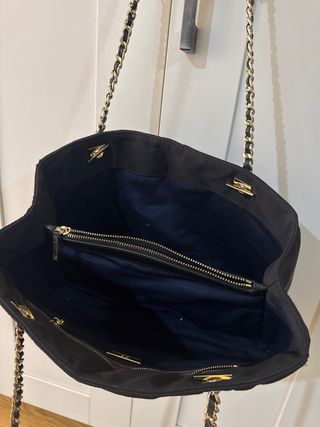 Bolso Purificación Garcia Negro Acolchado Cadena.