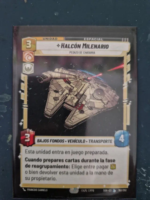 Carta Halcón Milenario Star Wars