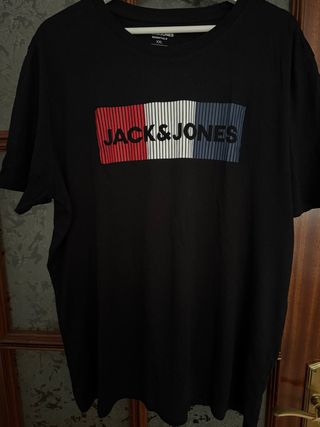 Camiseta Jack & Jones Negra Talla XXL