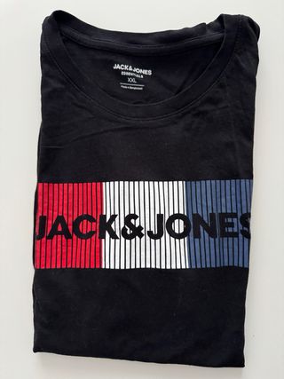 Camiseta Jack & Jones Negra Talla XXL