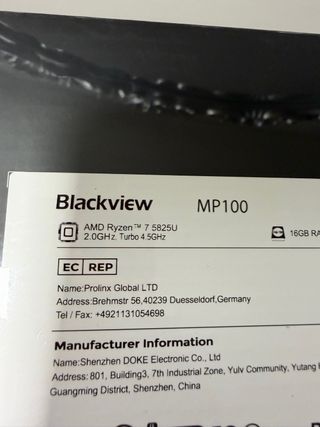 Mini PC Blackview MP100 Ryzen 7 5825U 16GB 512GB