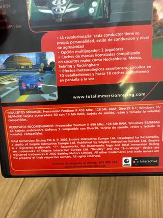 Juego PC Total Immersion Racing