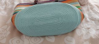 Borsa tipo rafia multicolor