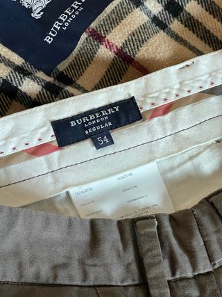 Pantalón Chino Burberry London Gris W37