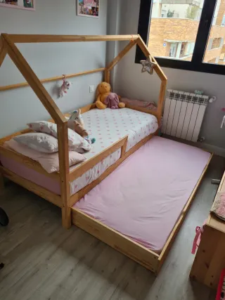 Cama Montessori Madera Natural