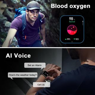 Reloj Inteligente Militar Hombre Negro/Gris