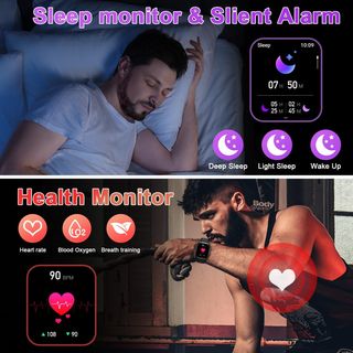 Reloj Inteligente Militar Hombre Negro/Gris