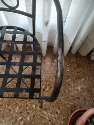 Sillón de forja negro
