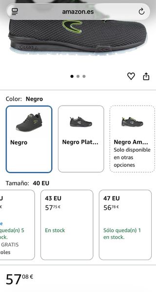 Zapatos seguridad Cofra S3S talla 43