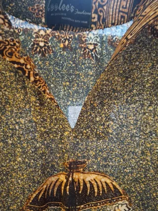 Vestido étnico largo fluido ancho. Indonesia