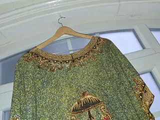 Vestido étnico largo fluido ancho. Indonesia