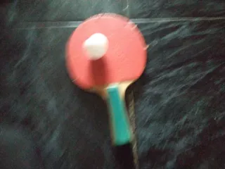 Pala de ping pong con pelota