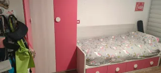 Conjunto cama escritorio baldas