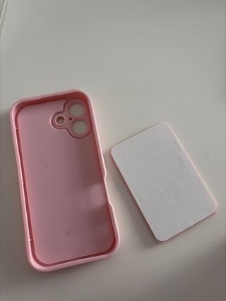 Funda iPhone 16 con tarjetero rosa