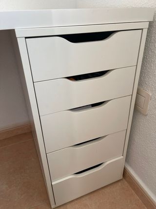 Tavolo da Scrivania Bianco e Grigio