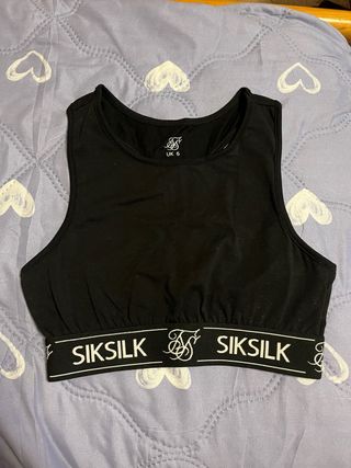 Top SikSilk Negro Talla XS