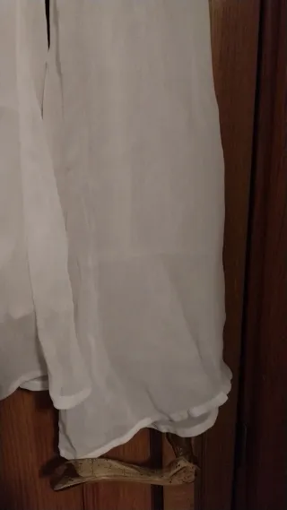 Blusa Zara Blanca con Puntilla