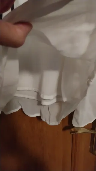 Blusa Zara Blanca con Puntilla