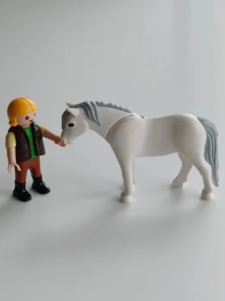 Playmobil Niño y Caballo Blanco