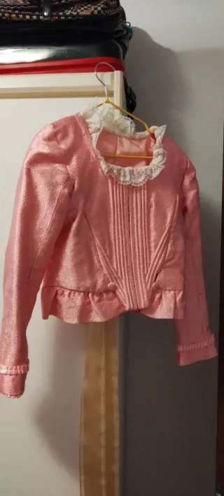Traje Fallera Niña Rosa Talla 6-8