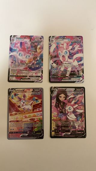 Pack Cartas Pokémon Sylveon VMAX y V